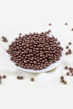 6 mm Kahve Cam İnci Boncuk Aksesuar Takı Malzemesi (30 Gr 105 Adet)