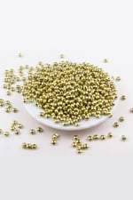 6 mm Kaplama Basık Gold Boncuk Aksesuar Takı Malzemesi (25 Gram)