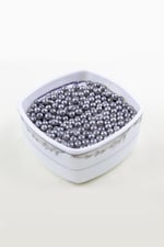 6 mm Koyu Gri Cam İnci Boncuk Aksesuar Takı Malzemesi (25 Gr)