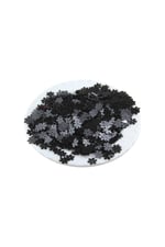 6 mm Ortadan Delikli Papatya Pul Metalik Siyah (30 Gr)
