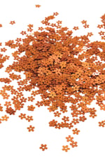 6 mm Ortadan Delikli Papatya Pul Metalik Lazerli Bal Rengi (30 Gr)