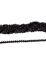 6 mm Siyah Kristal Cam Boncuk 1 Dizi - (80-85 Adet)