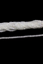 6 mm Süt Beyazı Kristal Cam Boncuk 1 Dizi - (80-85 Adet)