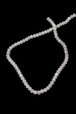 6 mm Süt Beyazı Kristal Cam Boncuk 1 Dizi - (80-85 Adet)