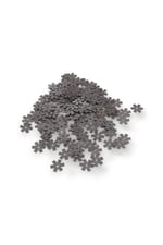 6 Yapraklı 18 mm Çiçek Deseni Metal 10 Adet (Küpe Aparatı, Bileklik Ucu, Broş Aksesuar)