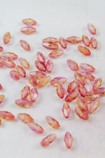 6x12 mm Pembe Kırmızı Akrilik Boncuk Aksesuar (25 Gram)