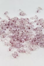 6x12 mm Şeffaf Pembe Arpa Akrilik Boncuk Aksesuar (25 Gram)