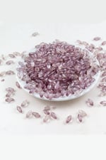 6x12 mm Şeffaf Pembe Arpa Akrilik Boncuk Aksesuar (25 Gram)