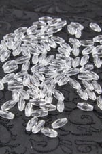 6x13 mm Şeffaf Arpa Akrilik Boncuk Aksesuar (25 Gram)