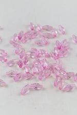 6x13 mm Şeffaf Şeker Pembe Arpa Boncuk Aksesuar (25 Gram)