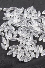 6x15 mm Şeffaf Arpa Akrilik Boncuk Aksesuar (25 Gram)