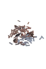 6x20 mm Füme Diktörtgen Çift Delikli Plastik Pul Payet 30 Gr (Tülbent, Oya, Havlu Malzemesi)