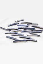6x45 mm Haki Renk Çift Delikli Çubuk Doğal Taş Boncuk (10 Adet)
