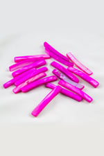 6x45 mm Pembe Çift Delikli Çubuk Doğal Taş Boncuk (10 Adet)
