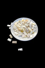 7x15 mm Çift Delikli Krem Diktörtgen Şekilli Pul Boncuk Doğal Taş (20 Adet)