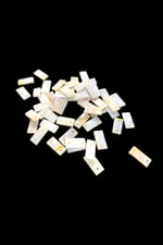 7x15 mm Çift Delikli Krem Diktörtgen Şekilli Pul Boncuk Doğal Taş (20 Adet)