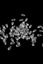 7x16 mm Damla Yandan Delikli Şeffaf Akrilik Boncuk (25 Gr 47 Adet)