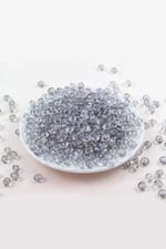 8 mm Basık Gri Boncuk Aksesuar Takı Malzemesi (25 Gram)