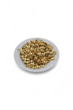 8 mm Çift Delikli Bombeli Gold Pul Payet (30 Gr 125 Adet)
