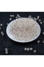 8 mm Dünya Bej Akrilik Boncuk Aksesuar Takı Malzemesi (25 Gram)