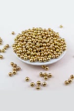 8 mm Dünya CCB Kaplama Gold Boncuk Aksesuar Takı Malzemesi (25 Gram)
