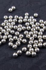 8 mm Dünya CCB Kaplama Gümüş Boncuk Aksesuar Takı Malzemesi (25 Gram)