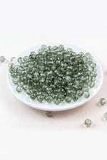 8 mm Dünya Gri Yeşil Tonunda Akrilik Boncuk Aksesuar Takı Malzemesi (20 Gram)