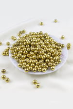 8 mm Gold Kaplama CCB Plastik İnci Boncuk Aksesuar Malzemesi (25 Gr)