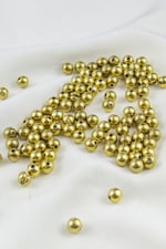 8 mm Gold Kaplama CCB Plastik İnci Boncuk Aksesuar Malzemesi (25 Gr)