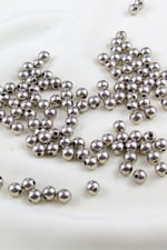 8 mm Koyu Gümüş Kaplama CCB Plastik İnci Boncuk Aksesuar Malzemesi (25 Gr)