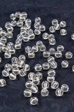 8 mm Krem Dünya Akrilik Boncuk Aksesuar Takı Malzemesi (25 Gram)