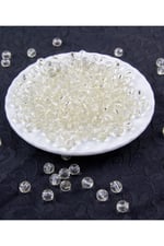 8 mm Krem Dünya Akrilik Boncuk Aksesuar Takı Malzemesi (25 Gram)