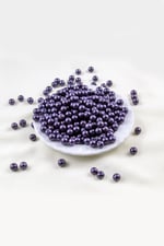 8 mm Siyah Cam İnci Boncuk Aksesuar Takı Malzemesi (30 Gr 45 Adet)
