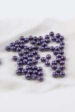 8 mm Siyah Cam İnci Boncuk Aksesuar Takı Malzemesi (30 Gr 45 Adet)
