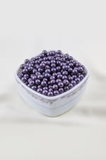 8 mm Siyah Cam İnci Boncuk Aksesuar Takı Malzemesi (30 Gr 45 Adet)