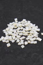 8 mm Yandan Delikli Baklava Desenli Pul Doğal Taş Takı Aksesuar Malzemesi 100 Adet)