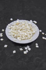 8 mm Yandan Delikli Baklava Desenli Pul Doğal Taş Takı Aksesuar Malzemesi 100 Adet)