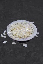 8x14 mm Yandan Delikli Oval Pul Doğal Taş Takı Aksesuar Malzemesi (40 Adet)
