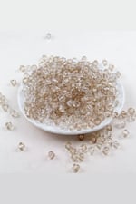 Açık Bej 8 mm Piramit Akrilik Boncuk Aksesuar (25 Gram)