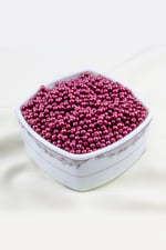 Açık Bordo 4 mm Cam İnci Boncuk Aksesuar Takı Malzemesi (30 Gr 330 Adet)