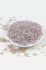 Açık Gri 3 mm Plastik İnci Boncuk Takı Aksesuar Malzemesi (25 Gr)