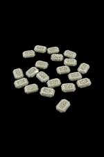 Açık Gri Damar Desen Doğal Görünümlü Diktörtgen Dikme Taş Aksesuar Boncuk 24x17 mm (5 Adet)