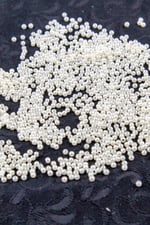 Açık Krem 3 mm Plastik İnci Boncuk Takı Aksesuar Malzemesi (25 Gr)