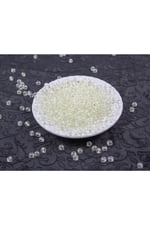 Açık Krem 6 mm Dünya Akrilik Boncuk Aksesuar (25 Gram)