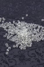 Açık Krem 6 mm Dünya Akrilik Boncuk Aksesuar (25 Gram)
