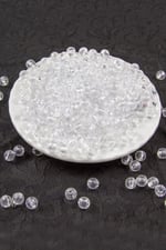 Akrilik Boncuk 8 mm Dünya Şeffaf Aksesuar Takı Malzemesi (25 Gram)