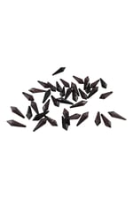 Akrilik Koyu Kahve Yandan Delikli Kubbe Mimari Model 10x33 mm Boncuk (25 gr 20 Adet)