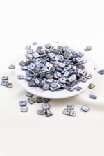 Antra Gri Tonlarında Düz Doğal Taş Boncuk 8-10 mm Boyutlarında (20 Gram Yaklaşık 50 Adet)
