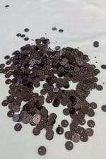 Antra Kahve 6 mm Yandan Delikli Pul Payet 25 Gr (Tülbent, Oya, Havlu Malzemesi)