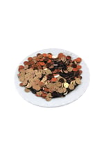 Bakır 8 mm Yandan Delikli Plastik Pul Payet 30 Gr (Tülbent, Oya, Havlu Malzemesi)